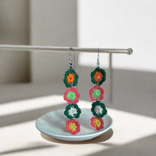Amani’s Collection Bromeliad Crochet Earrings
