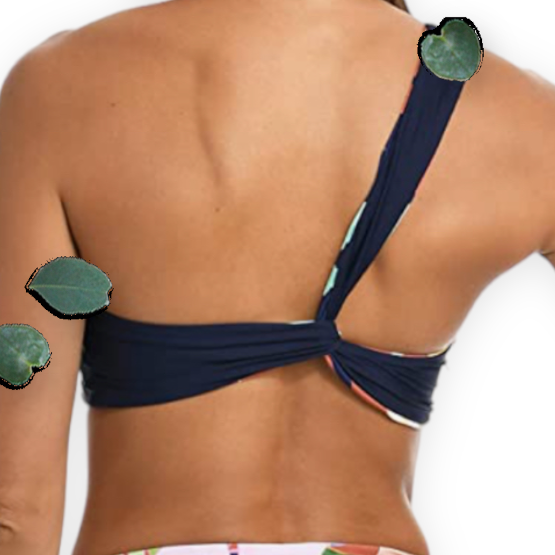 Citrus Women's Tropical One Shoulder Reversible Swimsuit