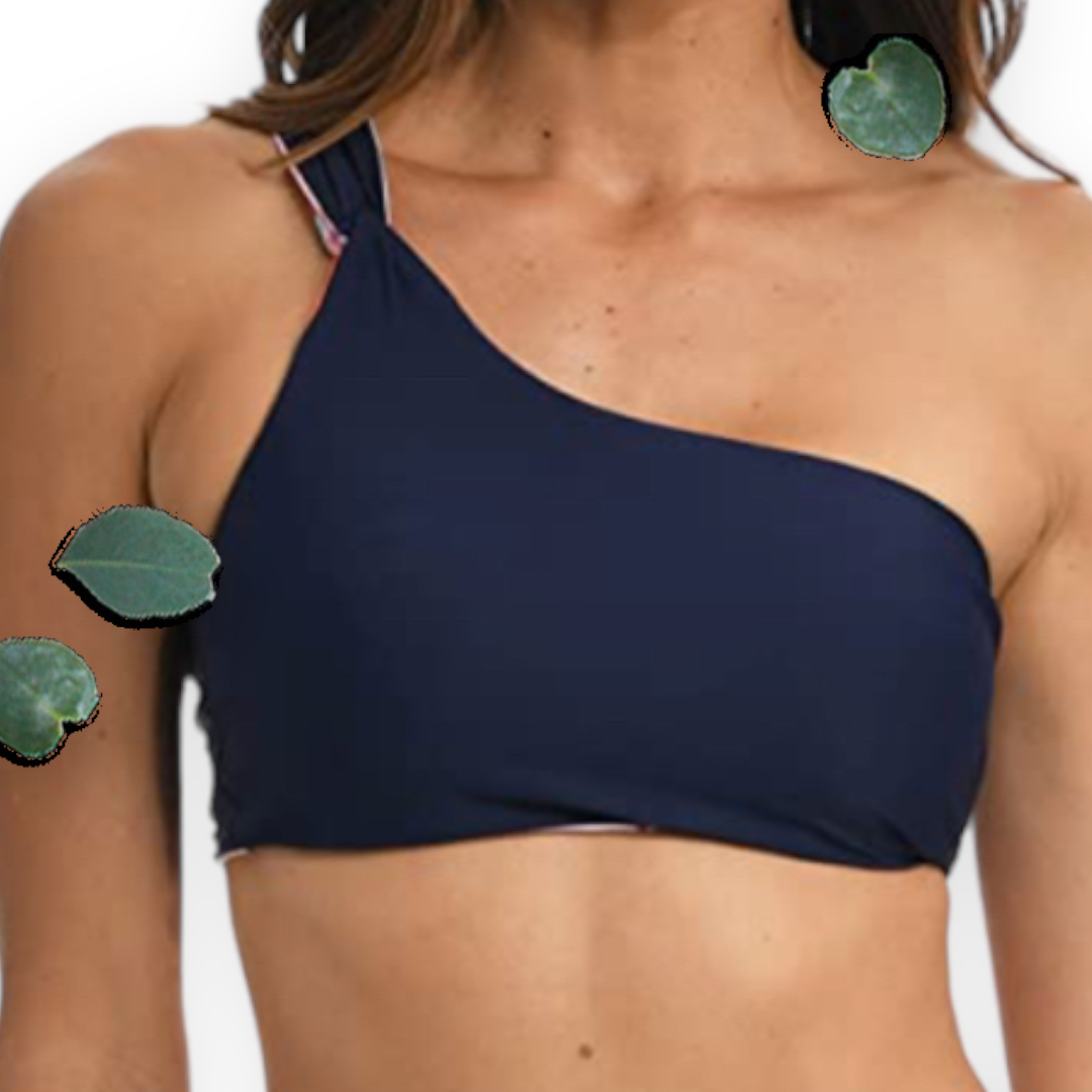 Citrus Women's Tropical One Shoulder Reversible Swimsuit