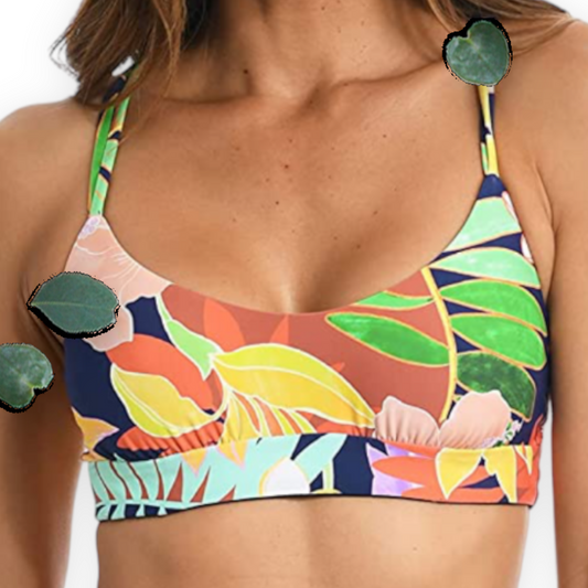 Citrus Women's Tropical Bralette Reversible Swimsuit