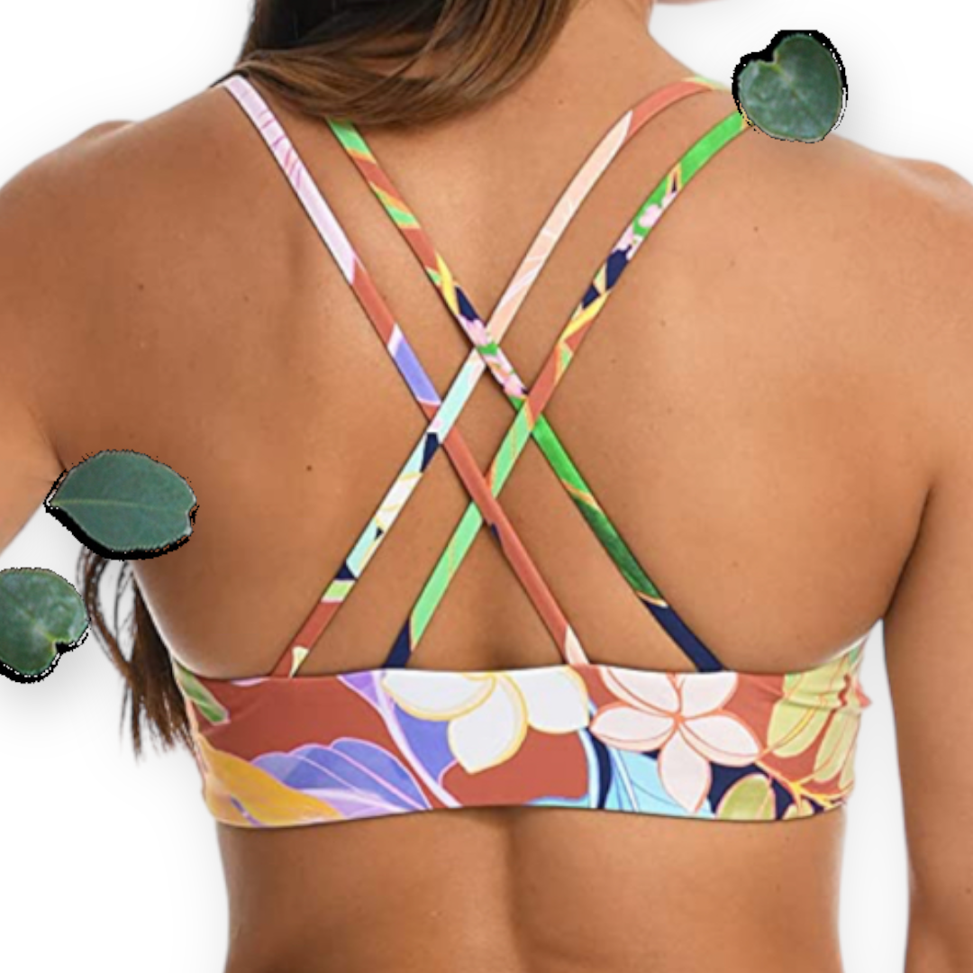 Citrus Women's Tropical Bralette Reversible Swimsuit