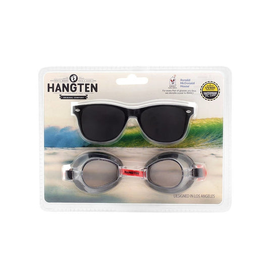 Shark Eyes, Inc - Kids Goggles with Sunglasses Combo Set Summer Hang Ten Set