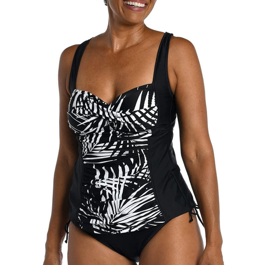 Maxime of Hollywood Over the Shoulder Shirred Tankini Swimsuit Top
