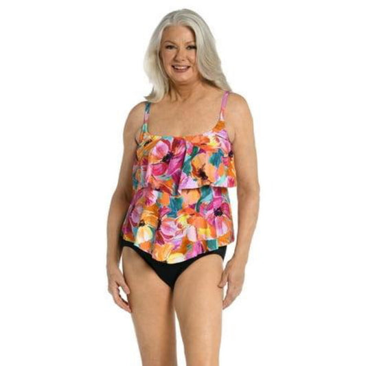 Maxime of Hollywood Women’s Sunset Bouquet Two Tiered Tankini Top