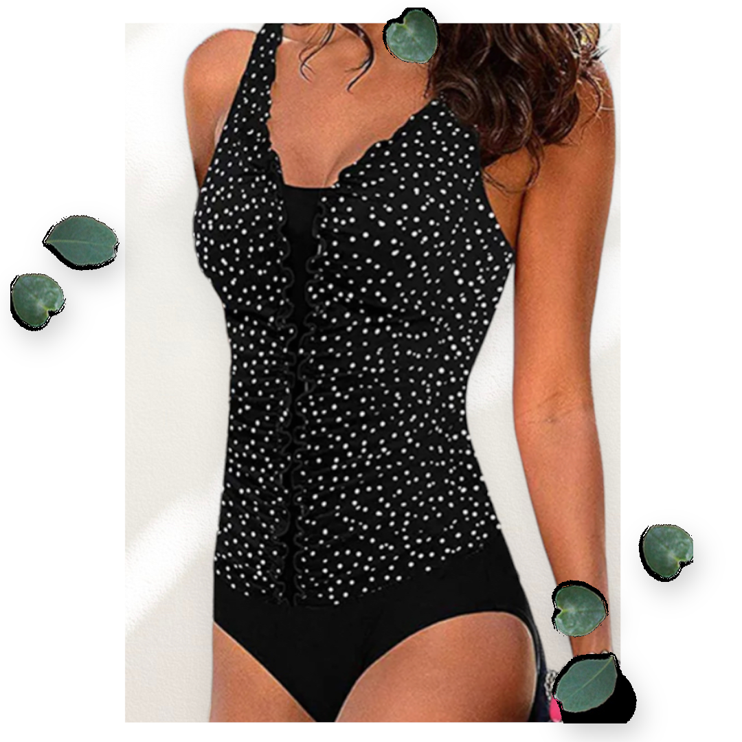 Women’s Small Poca Dot One-piece Swimwear Plus Size
