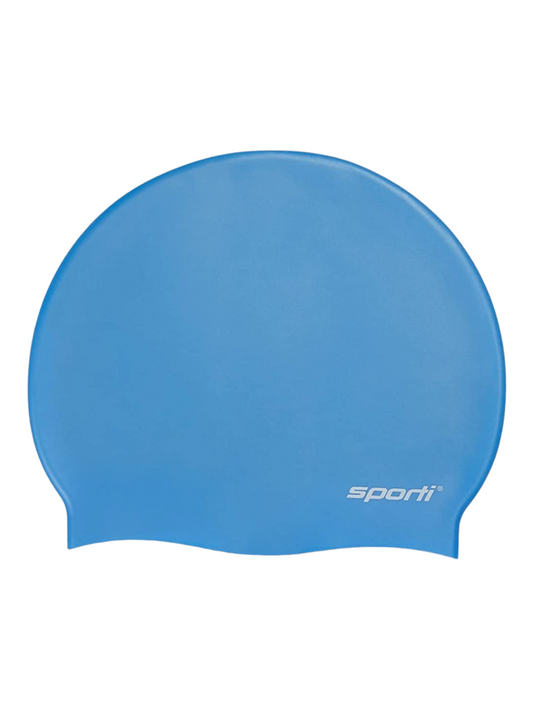 Sporti Blue Silicone Swim Cap