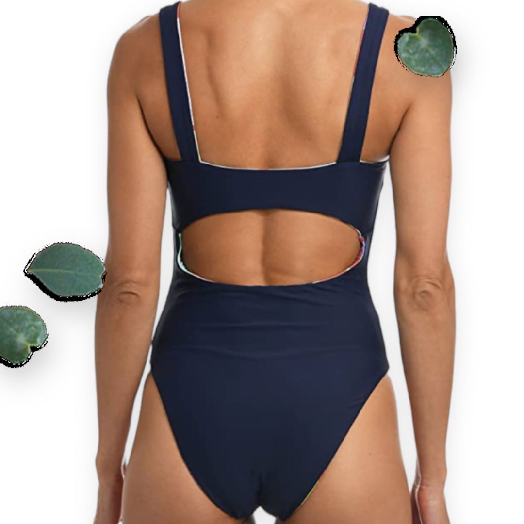Citrus Women's One Piece Tropical Reversible Swimsuit
