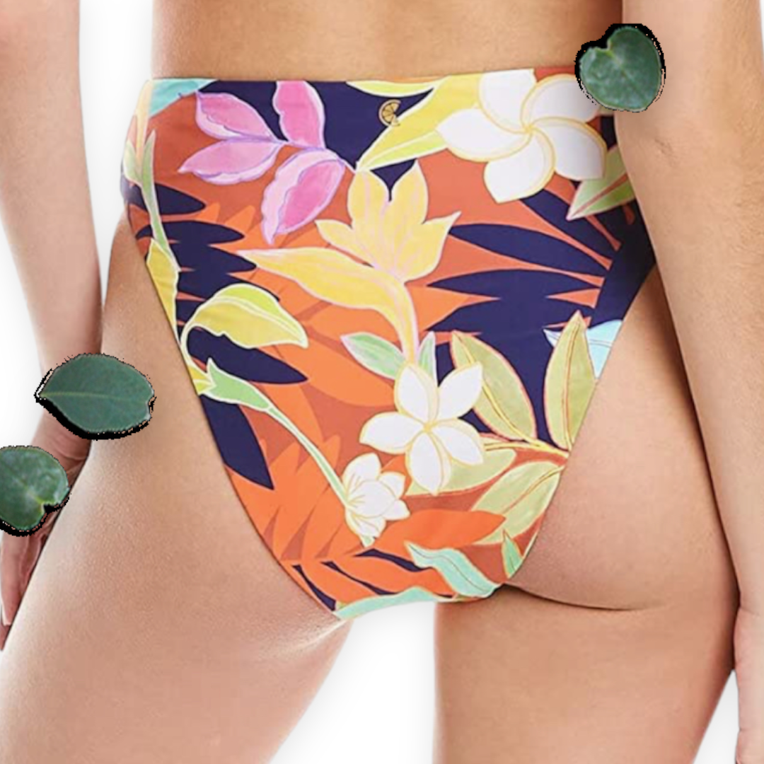 Citrus Women's Tropical High Waist Reversible Bikini