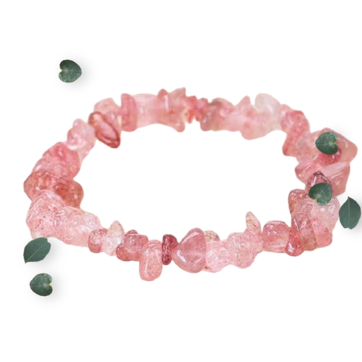 Strawberry Quartz Chip Bracelet