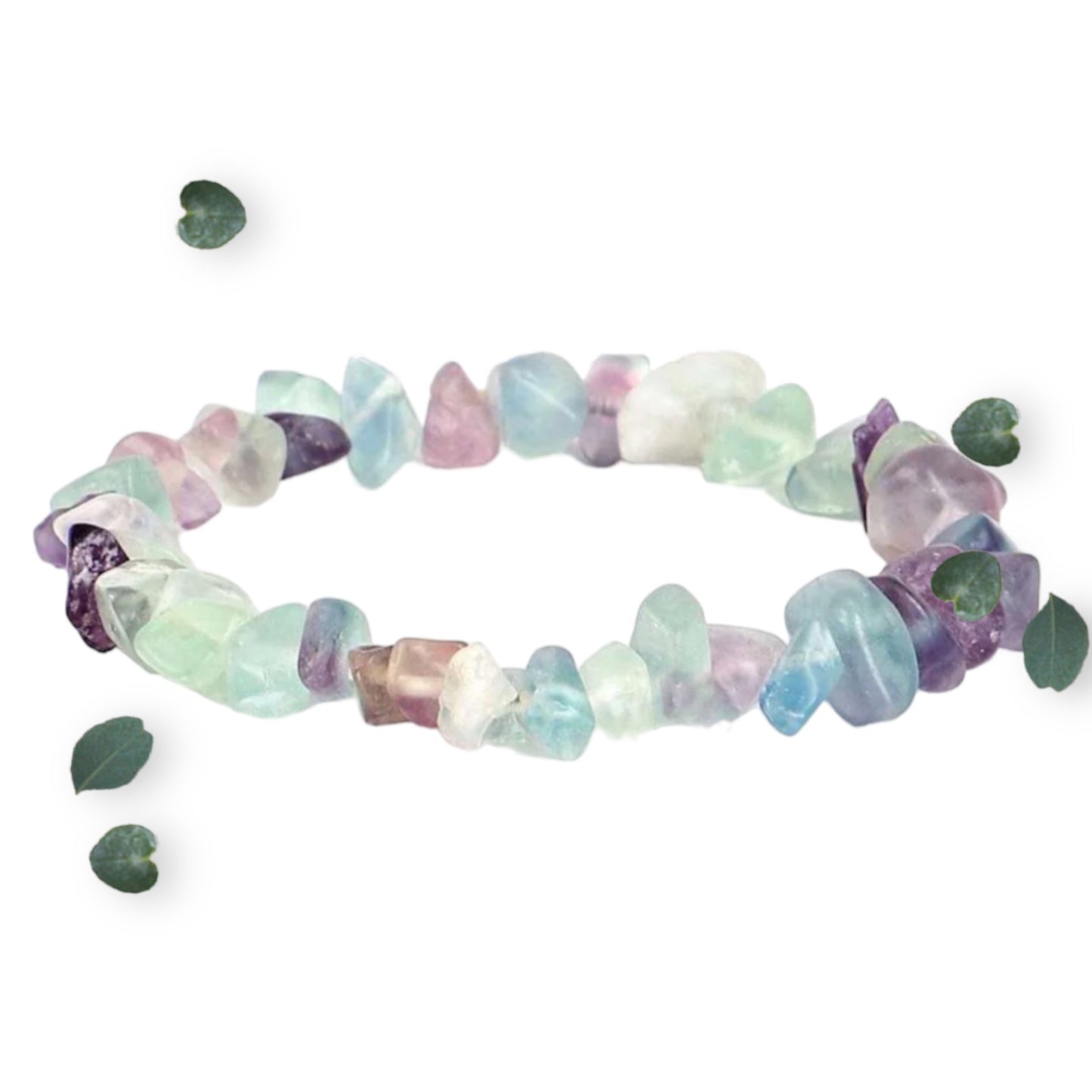 Rainbow Fluorite Chip  Bracelets