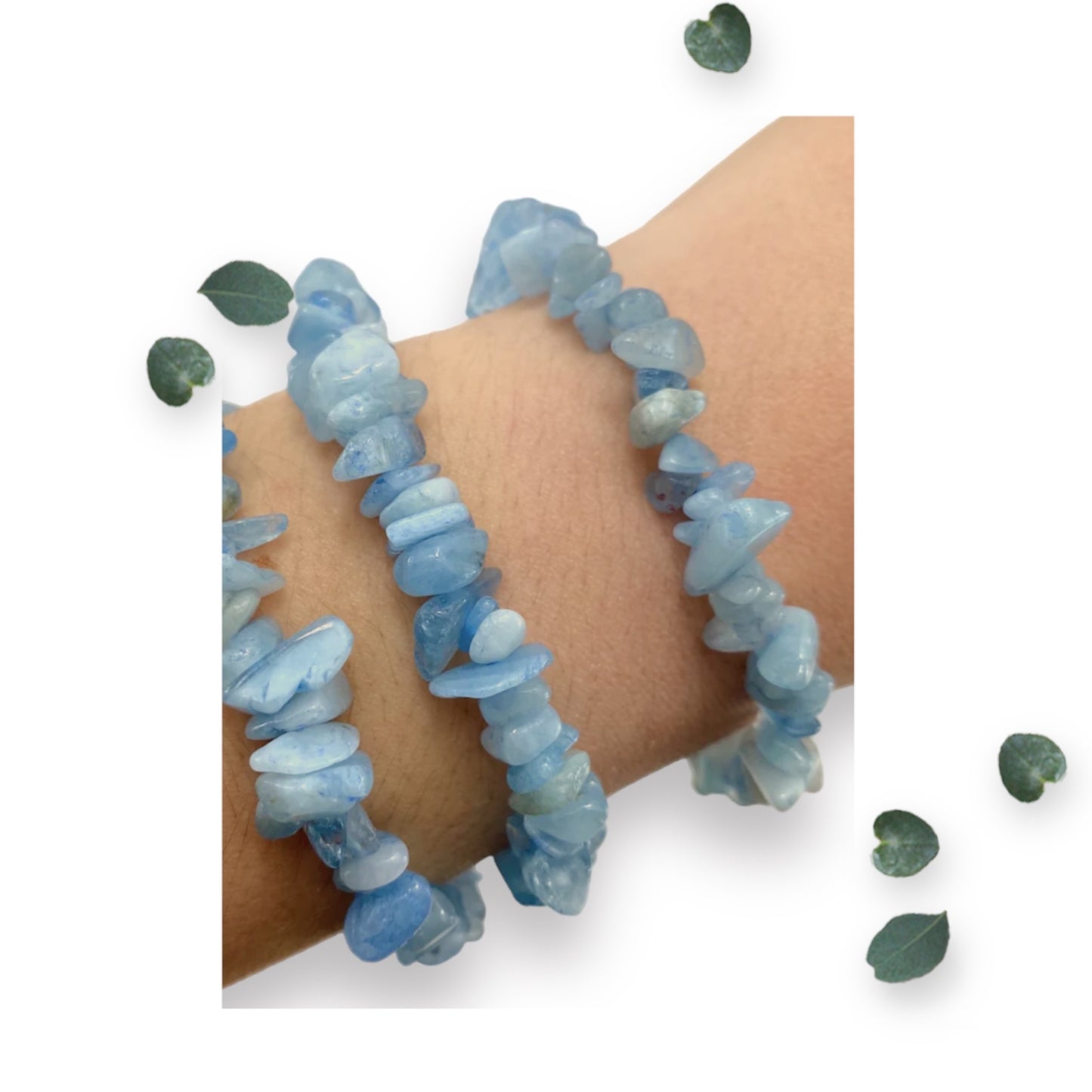 Aquamarine Chip Bracelet