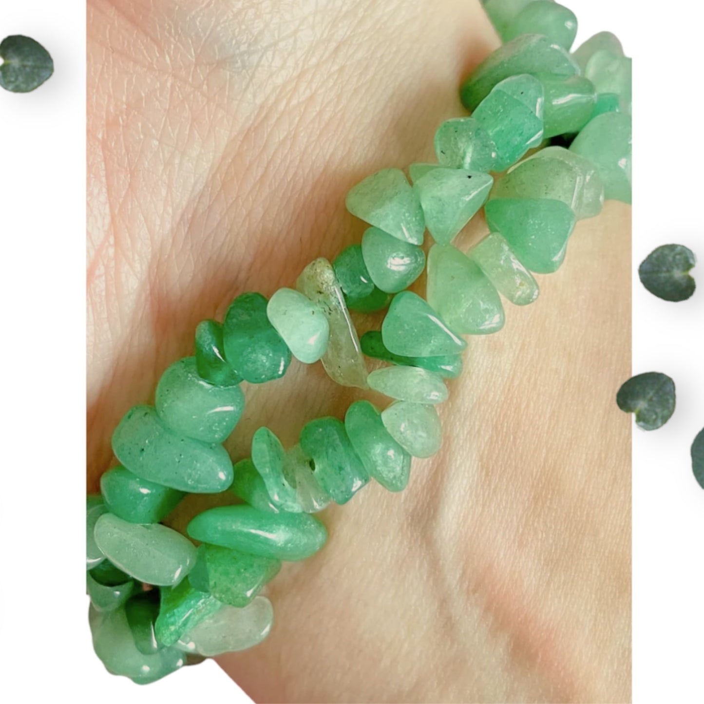 Green Aventurine Chip Bracelet