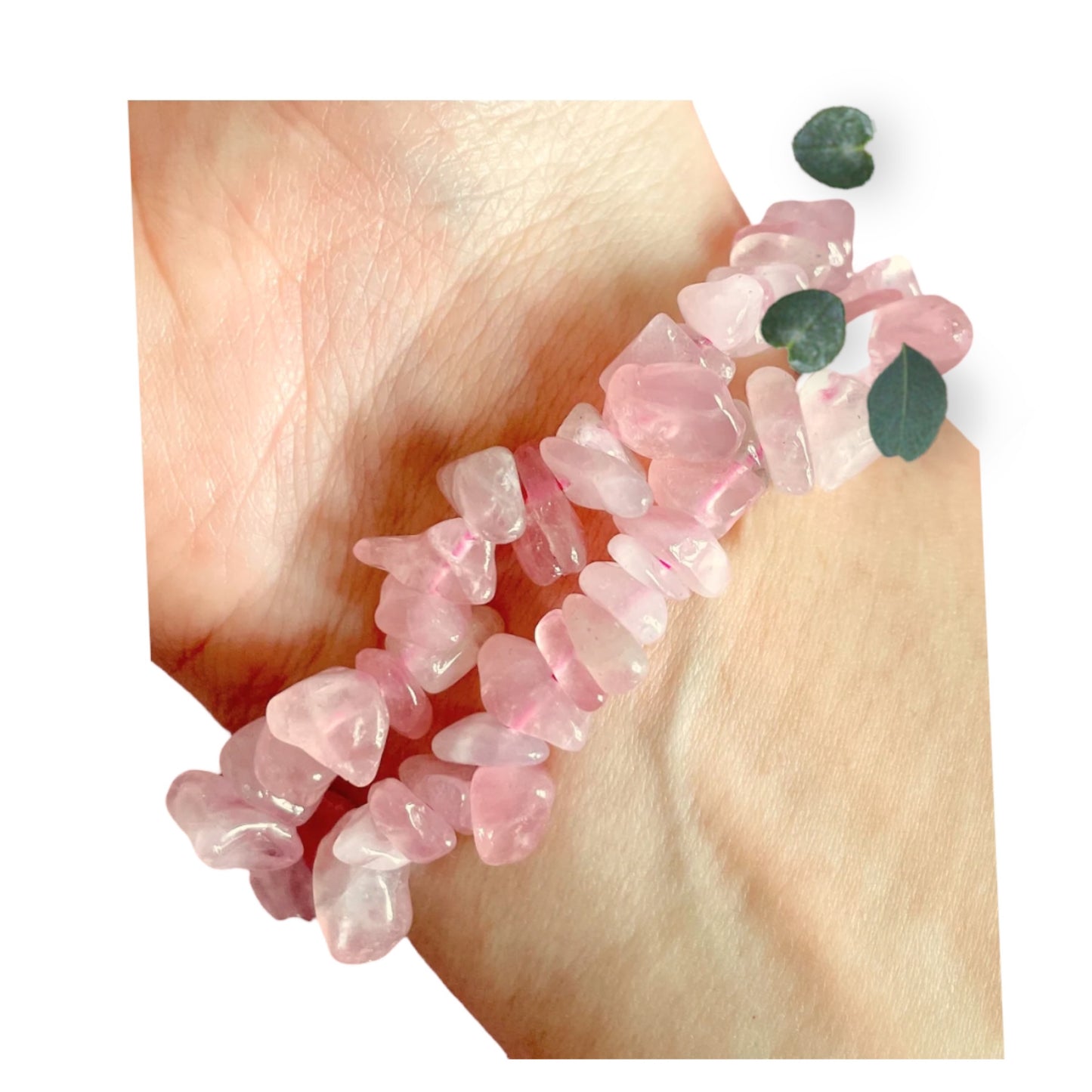 Rose Quartz Crystal Chip Bracelets