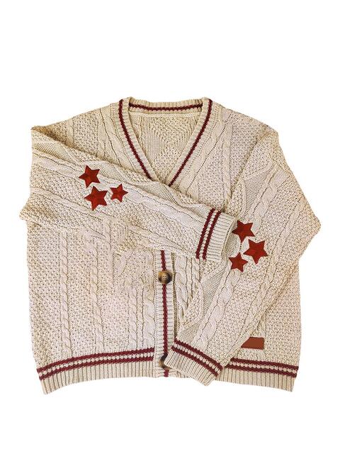 Star Button Down Cardigan