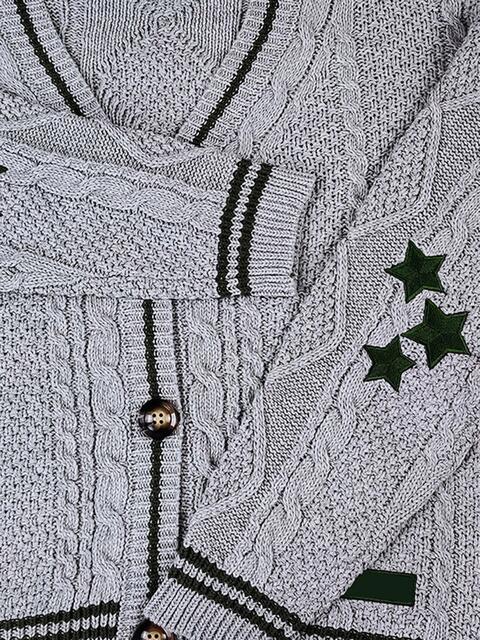 Star Button Down Cardigan