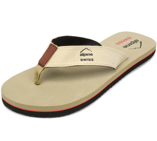 Alpine Swiss - Mens Flip Flops Beach Sandals Lightweight EVA Sole Comfort T