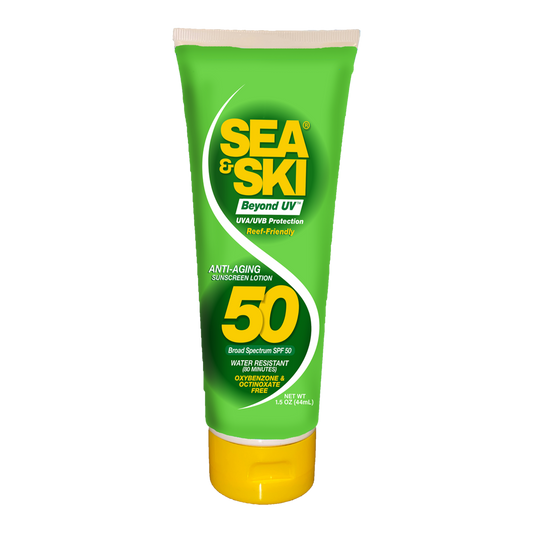 SEA & SKI Suncare - SEA & SKI Beyond UV™ Anti-Aging Broad Spectrum UVA/UVB SPF 50 Reef Friendly Sunscreen Lotion, 1.5 oz Trial Size