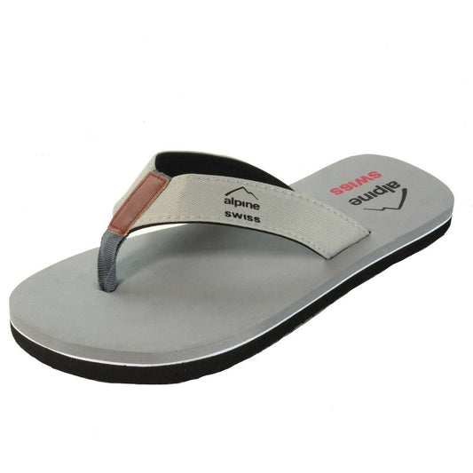 Alpine Swiss - Mens Flip Flops Beach Sandals Lightweight EVA Sole Comfort T