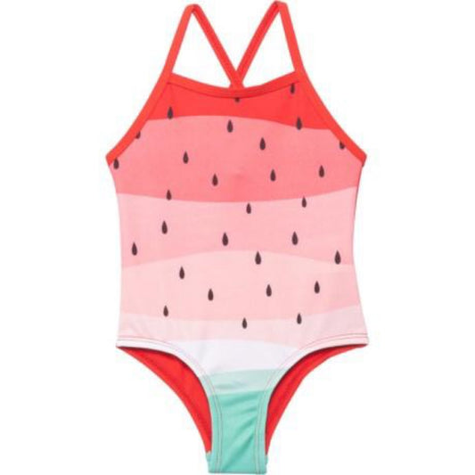 Pink Platinum Toddler Girl Watermelon Print One-Piece Swimsuit