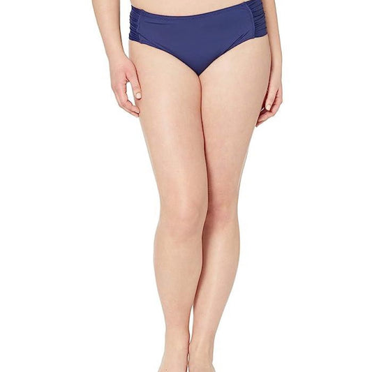 Becca Plus Size Solid Color Code Hipster Bottoms Women's Swimsuit