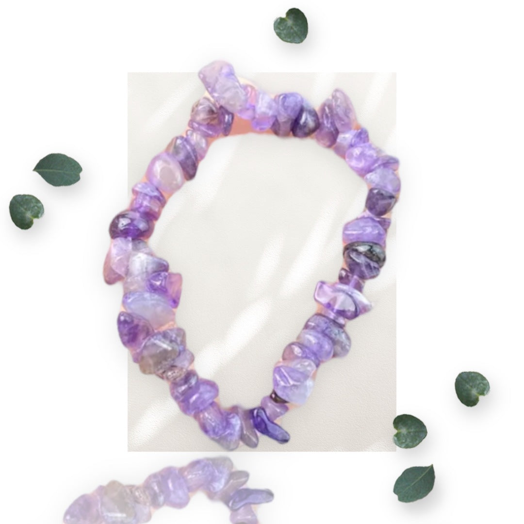 Amethyst Chip Bracelet