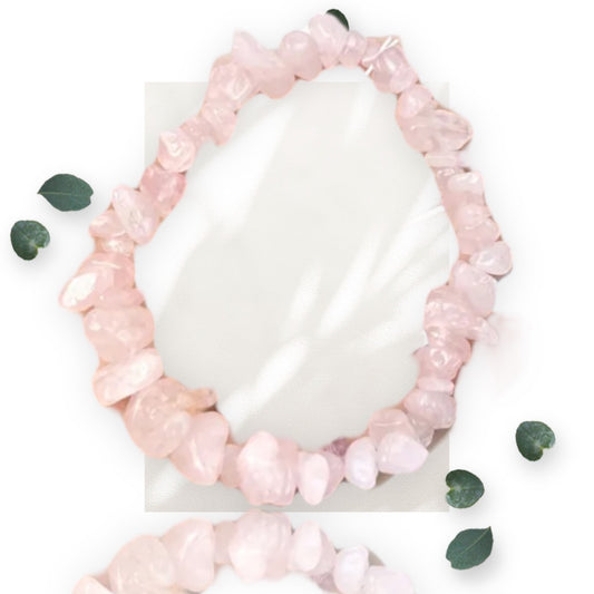 Rose Quartz Crystal Chip Bracelets