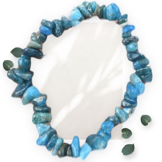 Blue Apatite Chip  Bracelet