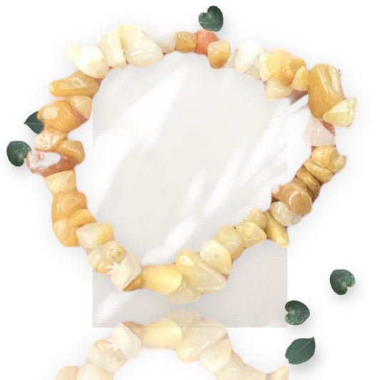 Yellow Jade Rock Bracelet