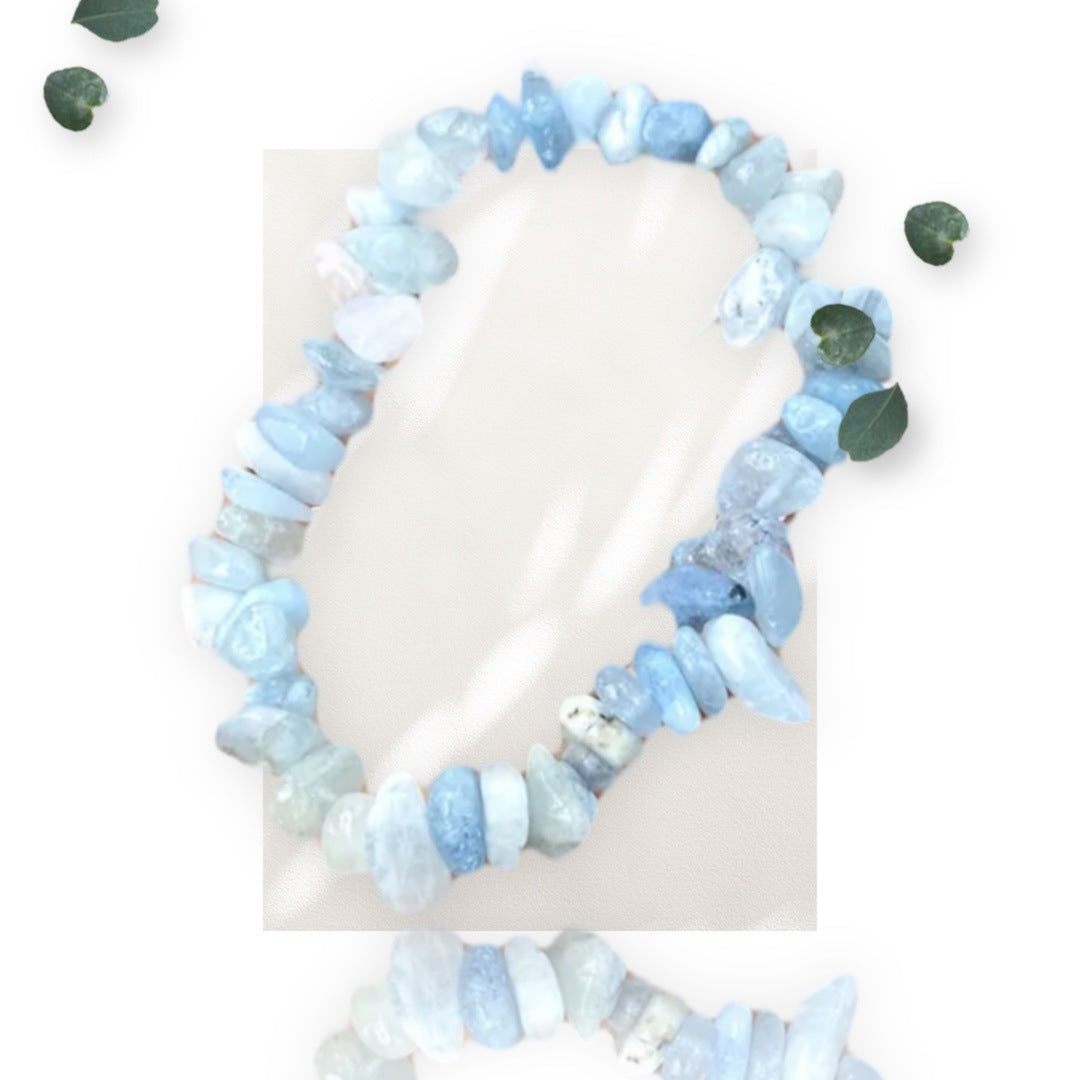 Aquamarine Chip Bracelet