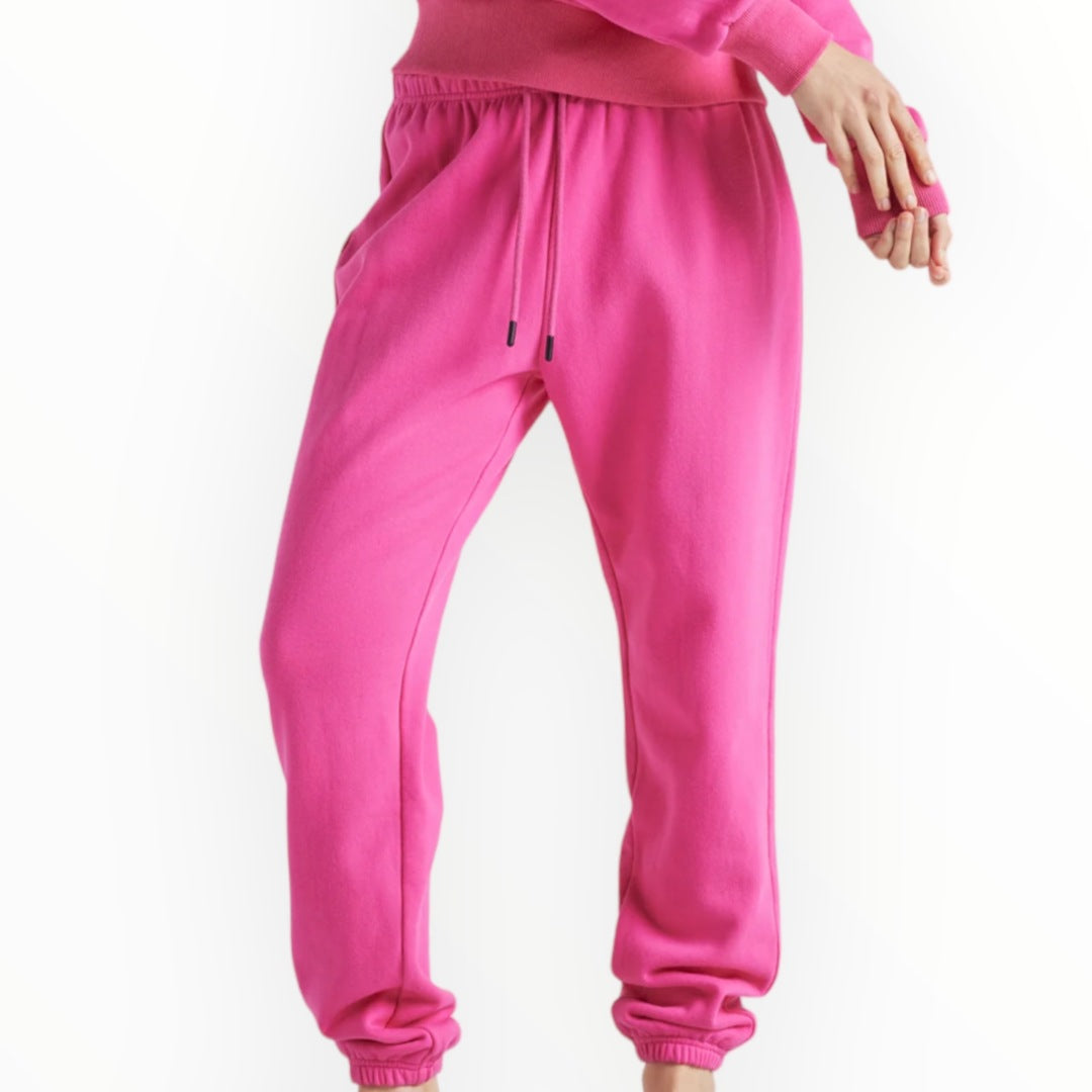 EY Pink French Terry Joggers