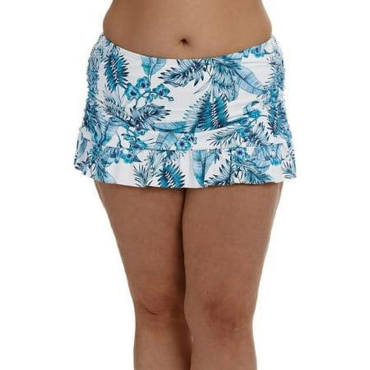 La Blanca Ruffle Skirted Bikini Bottoms in Aquamarine