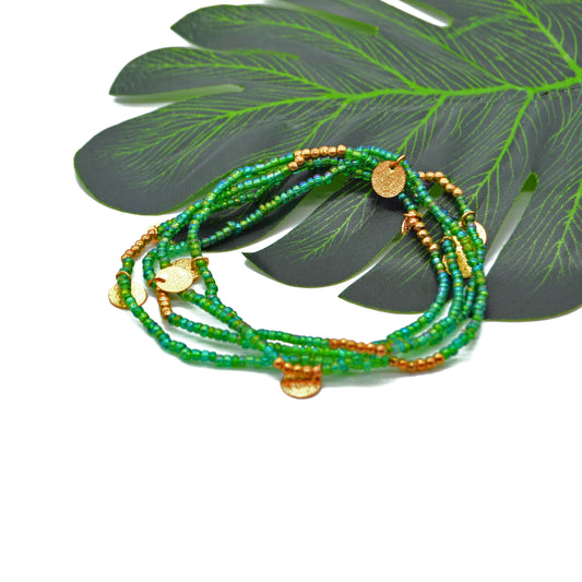 Green Tribal Waist Beads