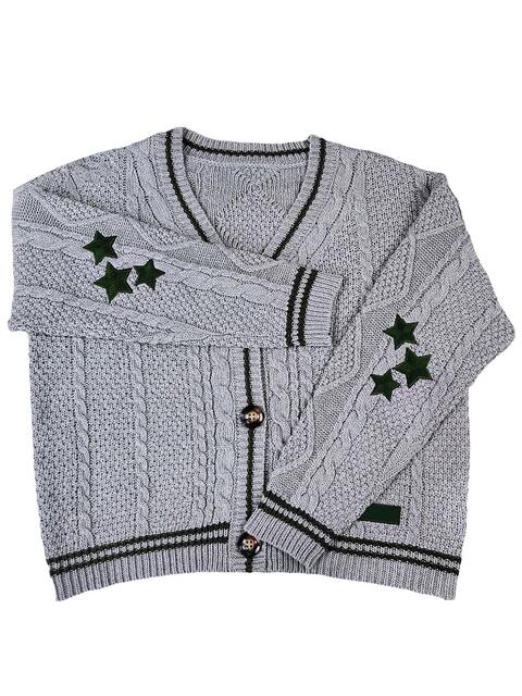 Star Button Down Cardigan