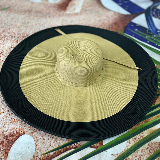 Merengue Women's Fashion Sun Hat  Large Brim Straw