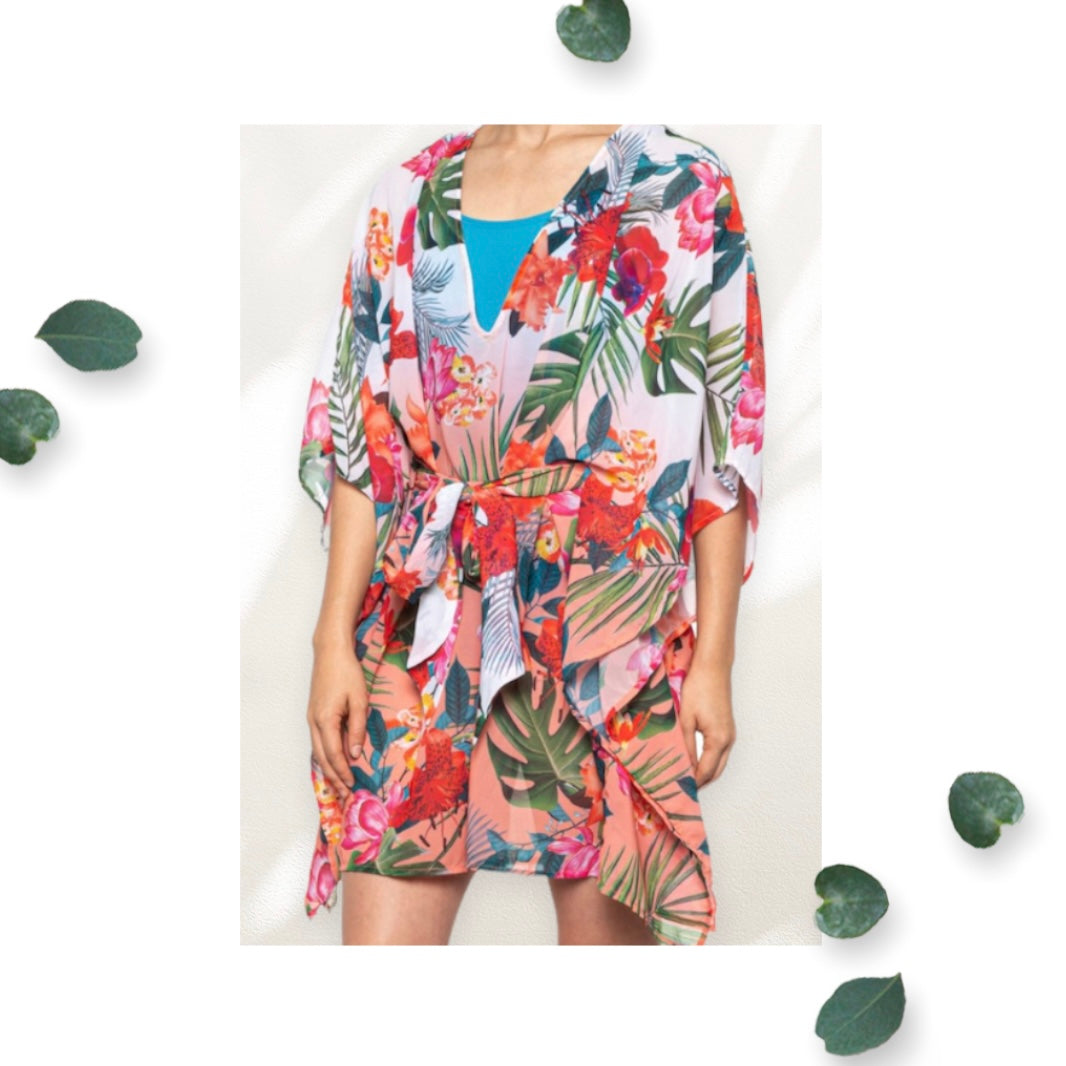 La Blanca Tropical Flowers Cover Up