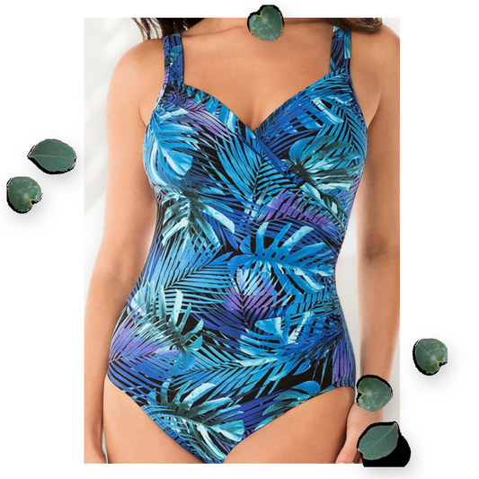 Women’s Palm  Ruched One Piece Swimsuit