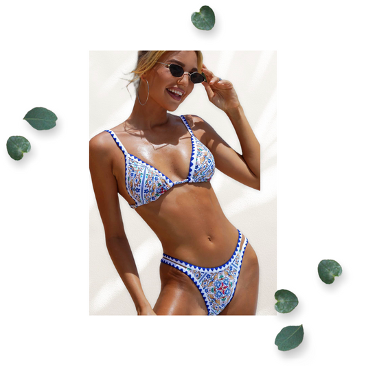Women’s Flower Print Bikini Two Pieces